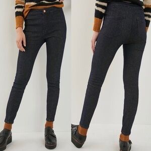 Anthropologie Pilcro Shimmer High-Rise Denim Leggings 27